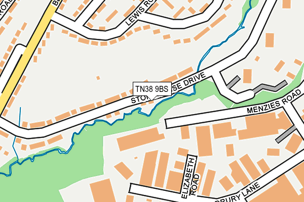 TN38 9BS map - OS OpenMap – Local (Ordnance Survey)