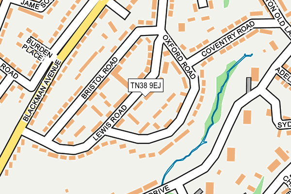 TN38 9EJ map - OS OpenMap – Local (Ordnance Survey)