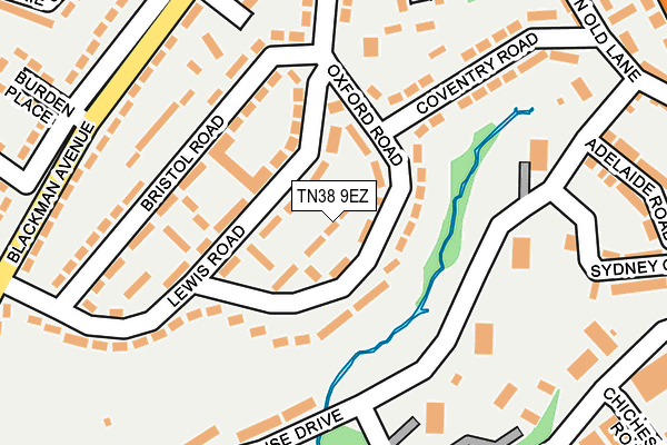 TN38 9EZ map - OS OpenMap – Local (Ordnance Survey)