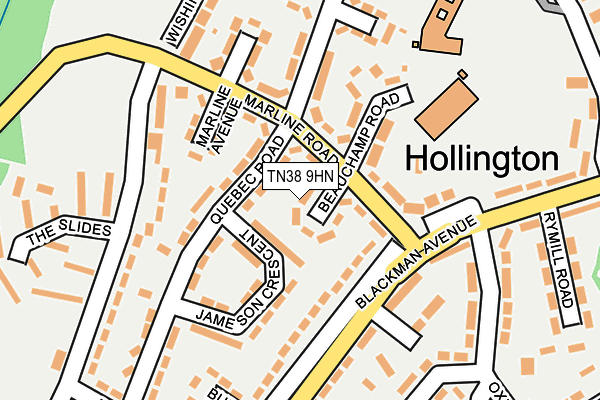TN38 9HN map - OS OpenMap – Local (Ordnance Survey)