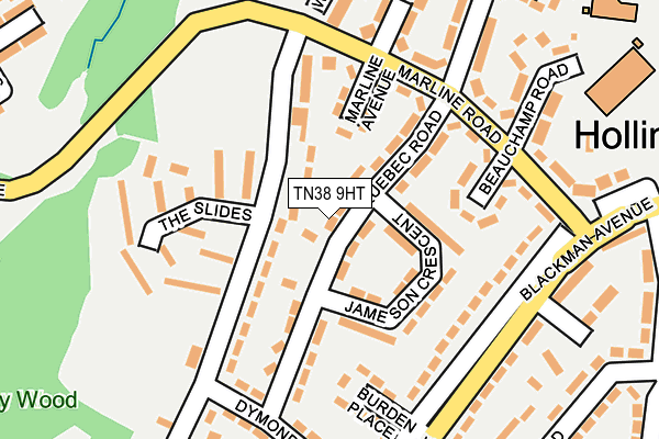 TN38 9HT map - OS OpenMap – Local (Ordnance Survey)
