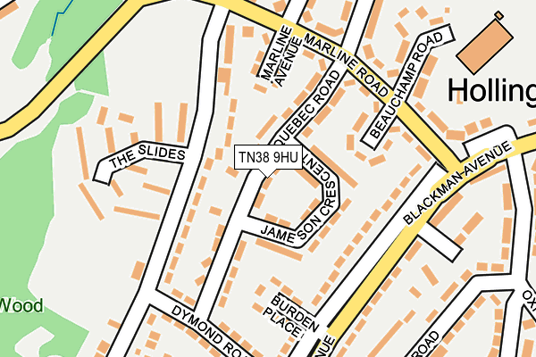 TN38 9HU map - OS OpenMap – Local (Ordnance Survey)