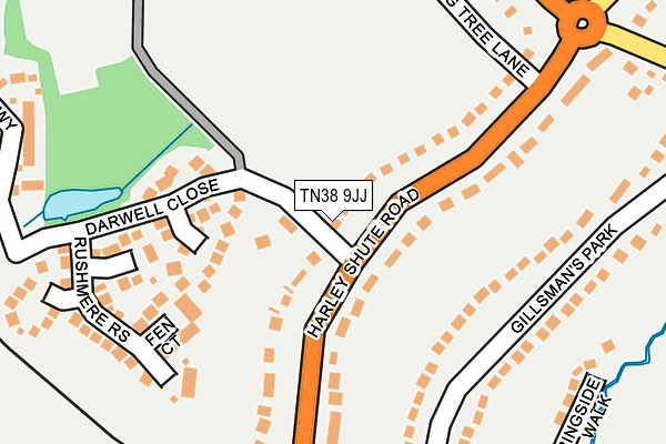 TN38 9JJ map - OS OpenMap – Local (Ordnance Survey)