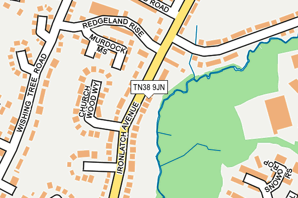 TN38 9JN map - OS OpenMap – Local (Ordnance Survey)