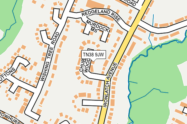 TN38 9JW map - OS OpenMap – Local (Ordnance Survey)