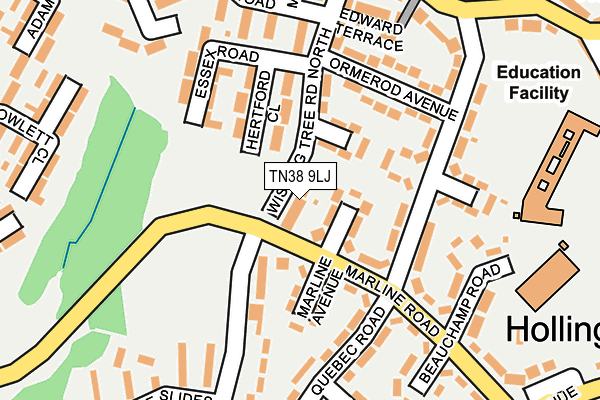 TN38 9LJ map - OS OpenMap – Local (Ordnance Survey)