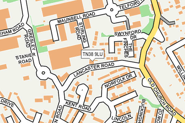 TN38 9LU map - OS OpenMap – Local (Ordnance Survey)