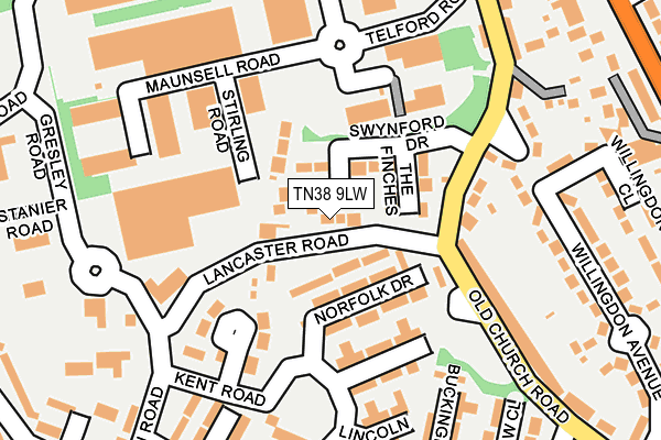 TN38 9LW map - OS OpenMap – Local (Ordnance Survey)