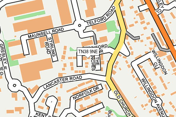 TN38 9NE map - OS OpenMap – Local (Ordnance Survey)