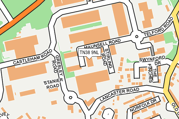 TN38 9NL map - OS OpenMap – Local (Ordnance Survey)