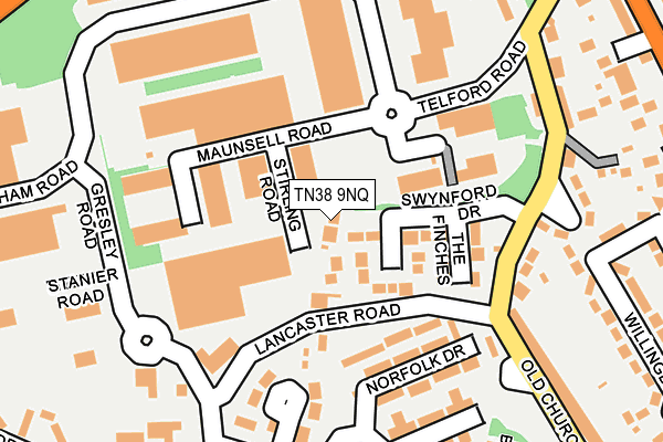 TN38 9NQ map - OS OpenMap – Local (Ordnance Survey)