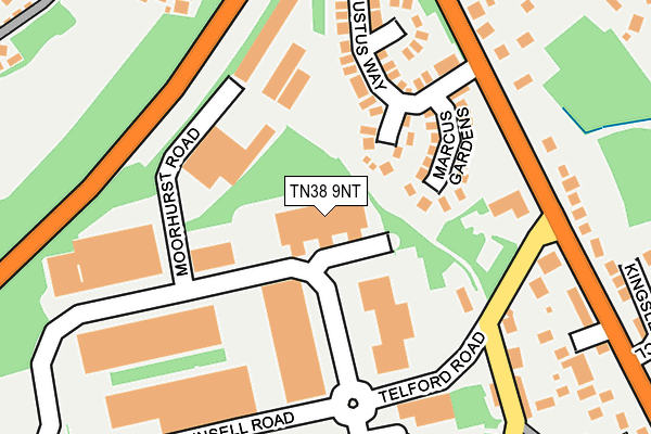TN38 9NT map - OS OpenMap – Local (Ordnance Survey)