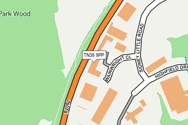 TN38 9PP map - OS OpenMap – Local (Ordnance Survey)