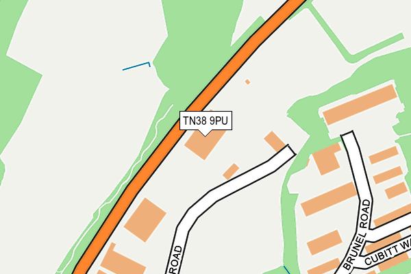 TN38 9PU map - OS OpenMap – Local (Ordnance Survey)