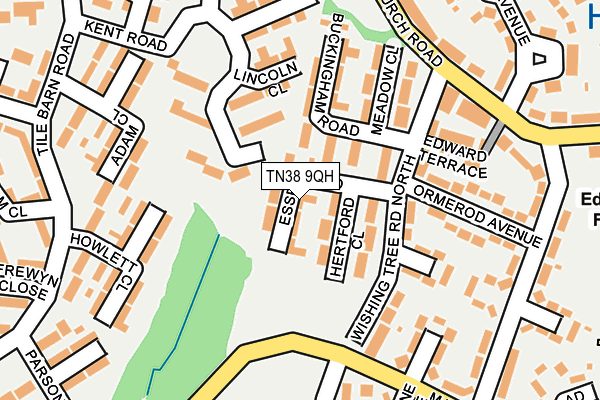 TN38 9QH map - OS OpenMap – Local (Ordnance Survey)