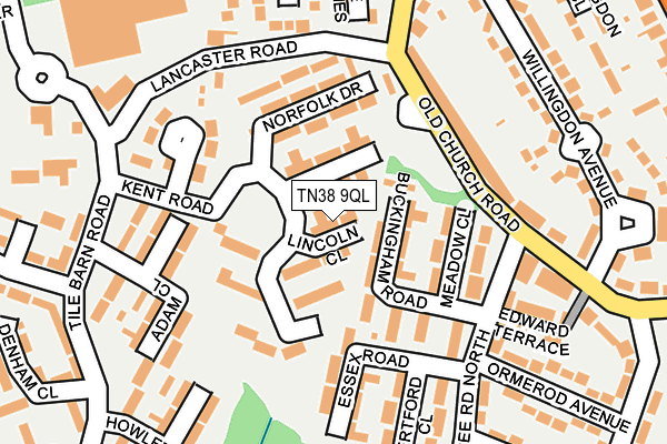 TN38 9QL map - OS OpenMap – Local (Ordnance Survey)