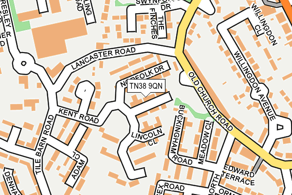 TN38 9QN map - OS OpenMap – Local (Ordnance Survey)