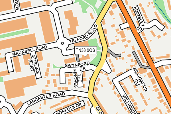 TN38 9QS map - OS OpenMap – Local (Ordnance Survey)