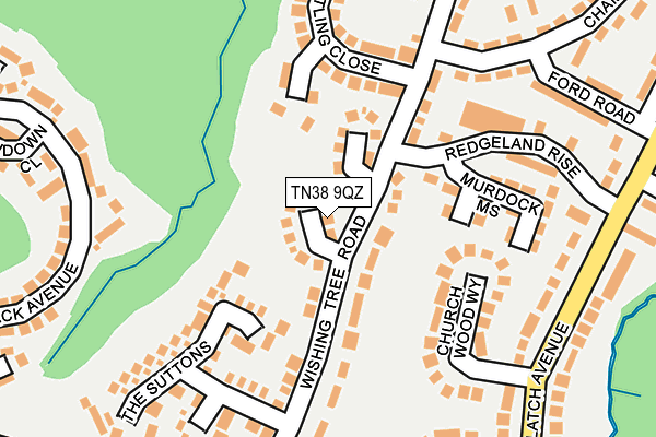 TN38 9QZ map - OS OpenMap – Local (Ordnance Survey)