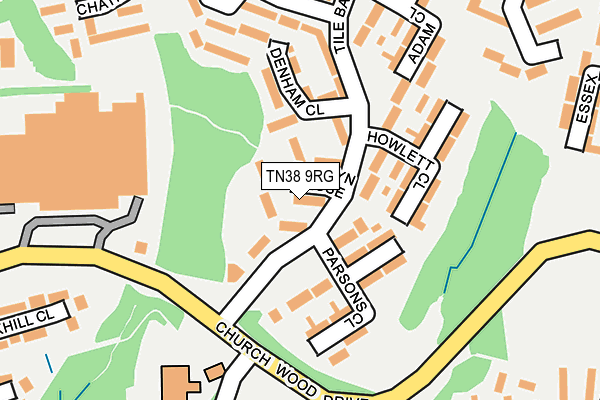 TN38 9RG map - OS OpenMap – Local (Ordnance Survey)