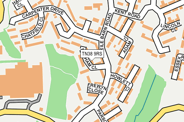 TN38 9RS map - OS OpenMap – Local (Ordnance Survey)
