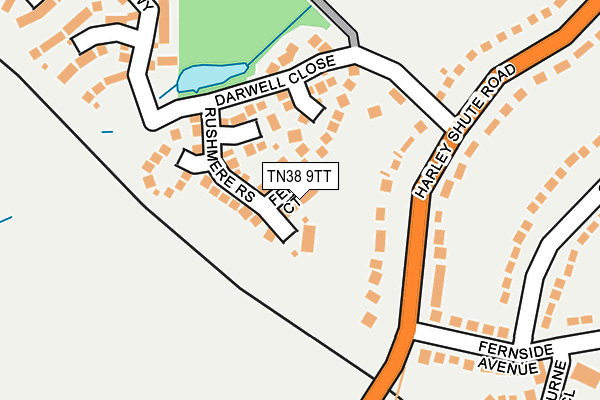 TN38 9TT map - OS OpenMap – Local (Ordnance Survey)