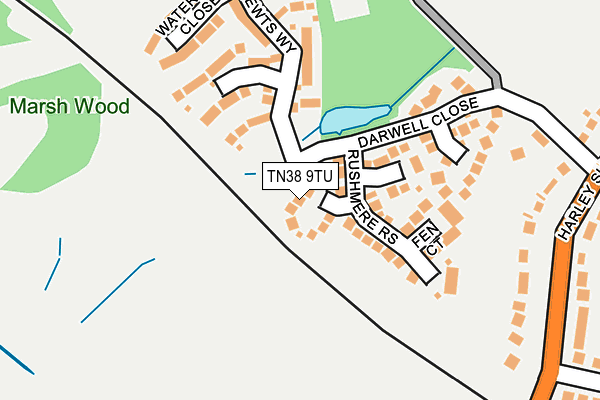 TN38 9TU map - OS OpenMap – Local (Ordnance Survey)