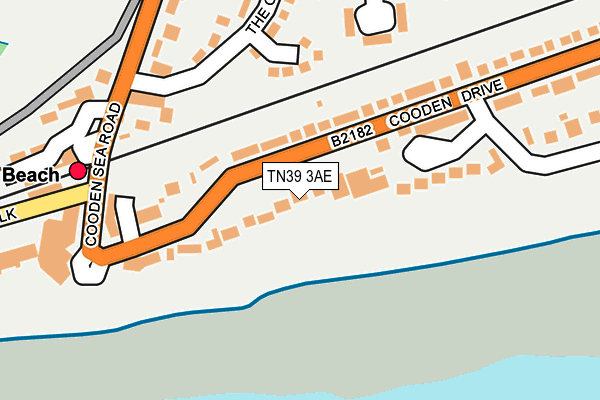 TN39 3AE map - OS OpenMap – Local (Ordnance Survey)