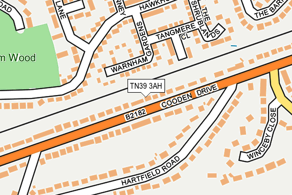 TN39 3AH map - OS OpenMap – Local (Ordnance Survey)