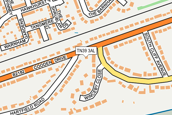 TN39 3AL map - OS OpenMap – Local (Ordnance Survey)