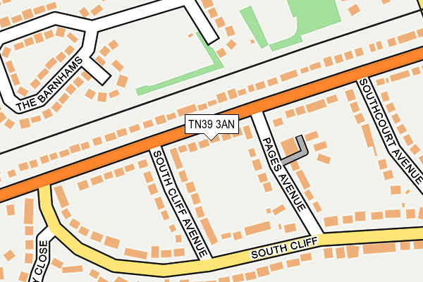 TN39 3AN map - OS OpenMap – Local (Ordnance Survey)