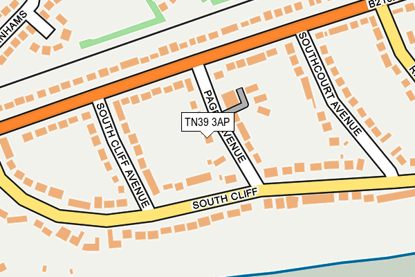 TN39 3AP map - OS OpenMap – Local (Ordnance Survey)