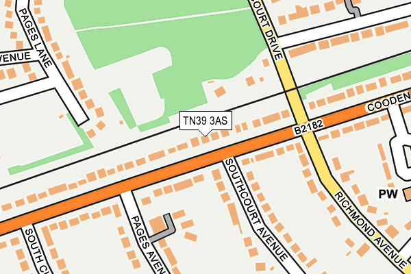 TN39 3AS map - OS OpenMap – Local (Ordnance Survey)