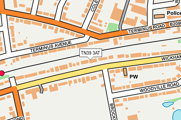 TN39 3AT map - OS OpenMap – Local (Ordnance Survey)