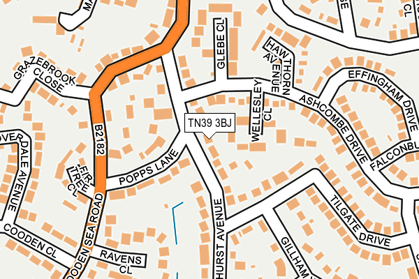 TN39 3BJ map - OS OpenMap – Local (Ordnance Survey)