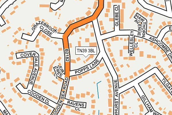 TN39 3BL map - OS OpenMap – Local (Ordnance Survey)