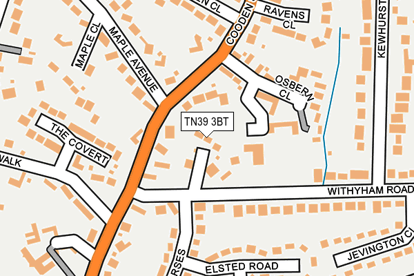 TN39 3BT map - OS OpenMap – Local (Ordnance Survey)