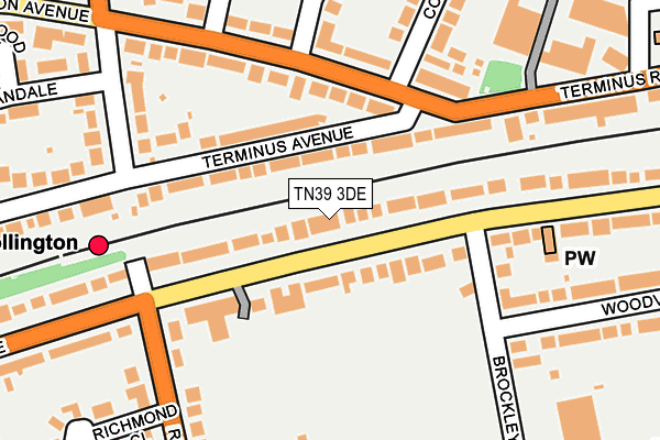 TN39 3DE map - OS OpenMap – Local (Ordnance Survey)