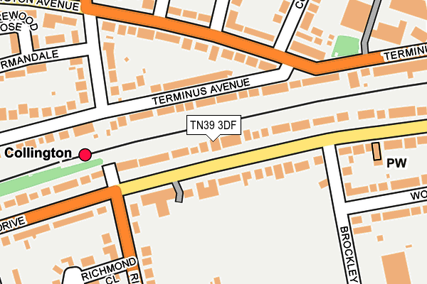 TN39 3DF map - OS OpenMap – Local (Ordnance Survey)