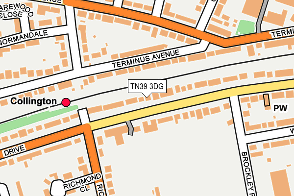 TN39 3DG map - OS OpenMap – Local (Ordnance Survey)