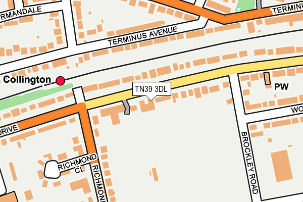 TN39 3DL map - OS OpenMap – Local (Ordnance Survey)