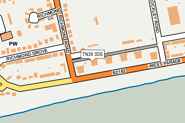 TN39 3DS map - OS OpenMap – Local (Ordnance Survey)