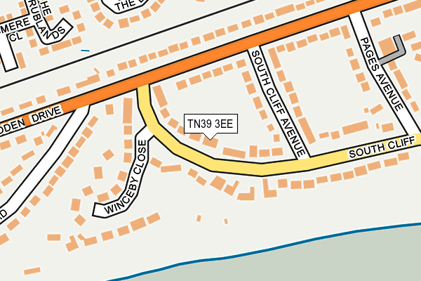 TN39 3EE map - OS OpenMap – Local (Ordnance Survey)