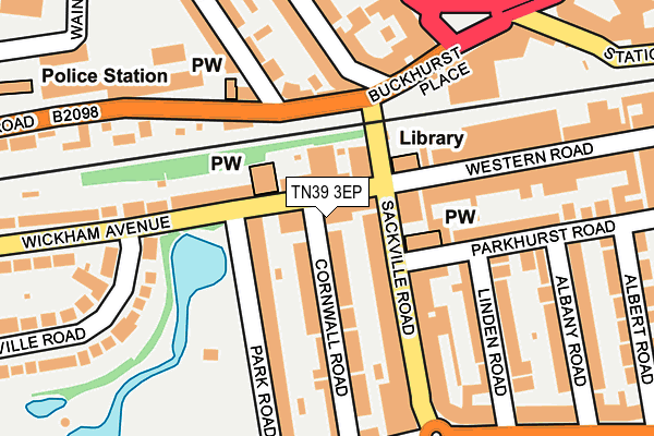 TN39 3EP map - OS OpenMap – Local (Ordnance Survey)