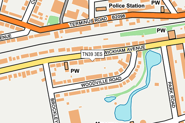 TN39 3ES map - OS OpenMap – Local (Ordnance Survey)