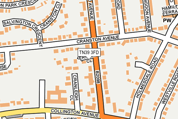 TN39 3FD map - OS OpenMap – Local (Ordnance Survey)