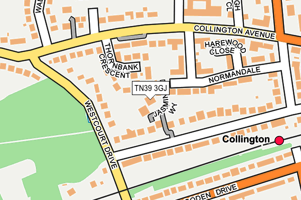 TN39 3GJ map - OS OpenMap – Local (Ordnance Survey)