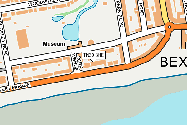 TN39 3HE map - OS OpenMap – Local (Ordnance Survey)