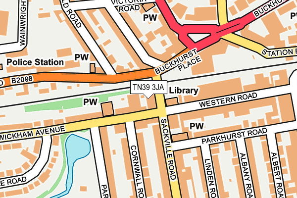 TN39 3JA map - OS OpenMap – Local (Ordnance Survey)