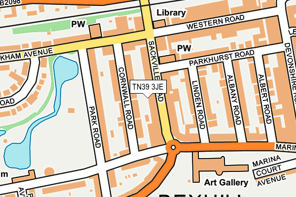 TN39 3JE map - OS OpenMap – Local (Ordnance Survey)